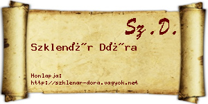Szklenár Dóra névjegykártya
