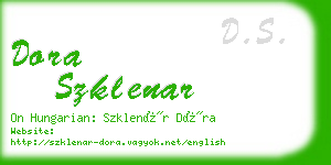 dora szklenar business card